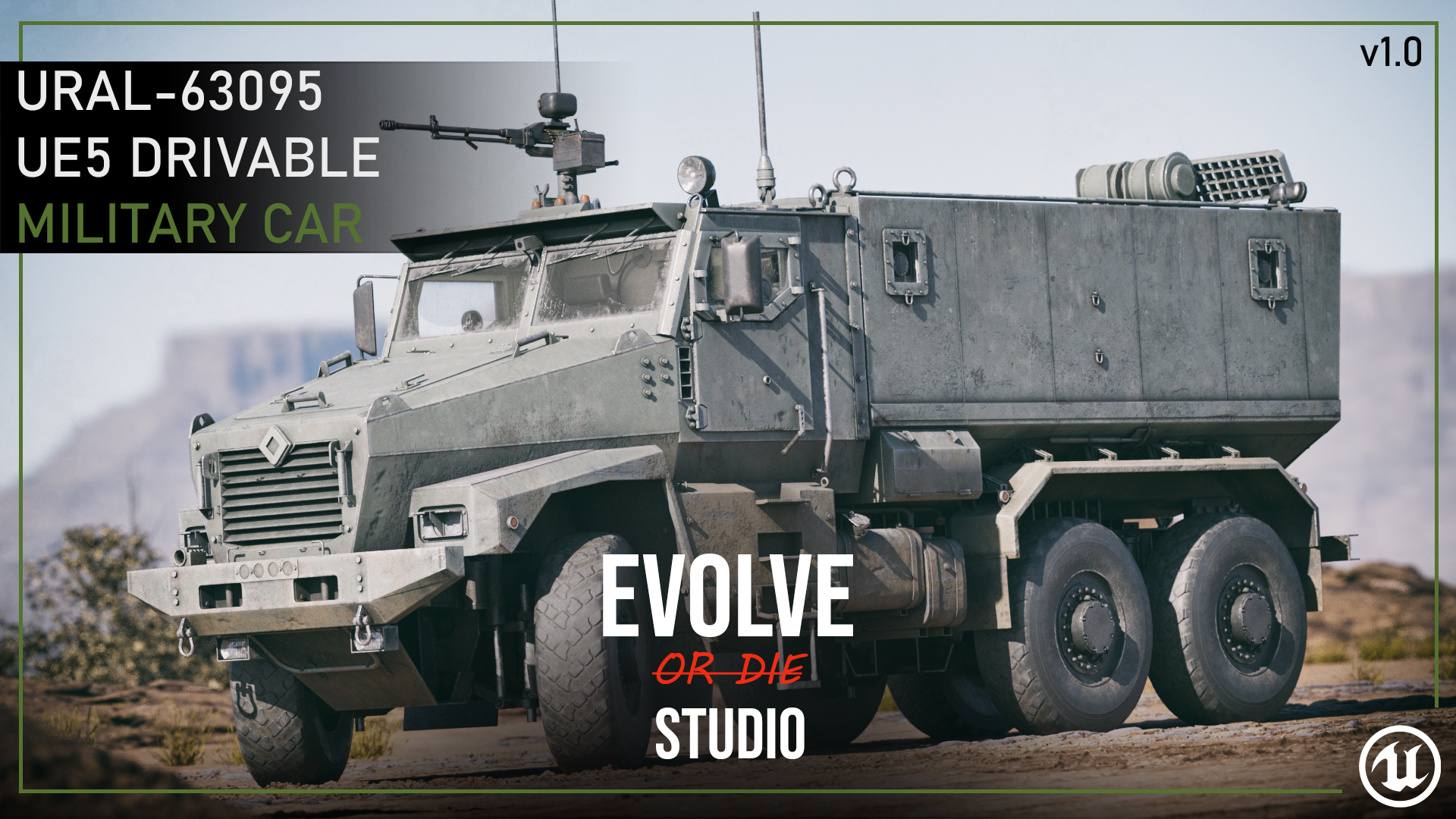 Ural-63095 Drivable MRAP UE5 Vehicle