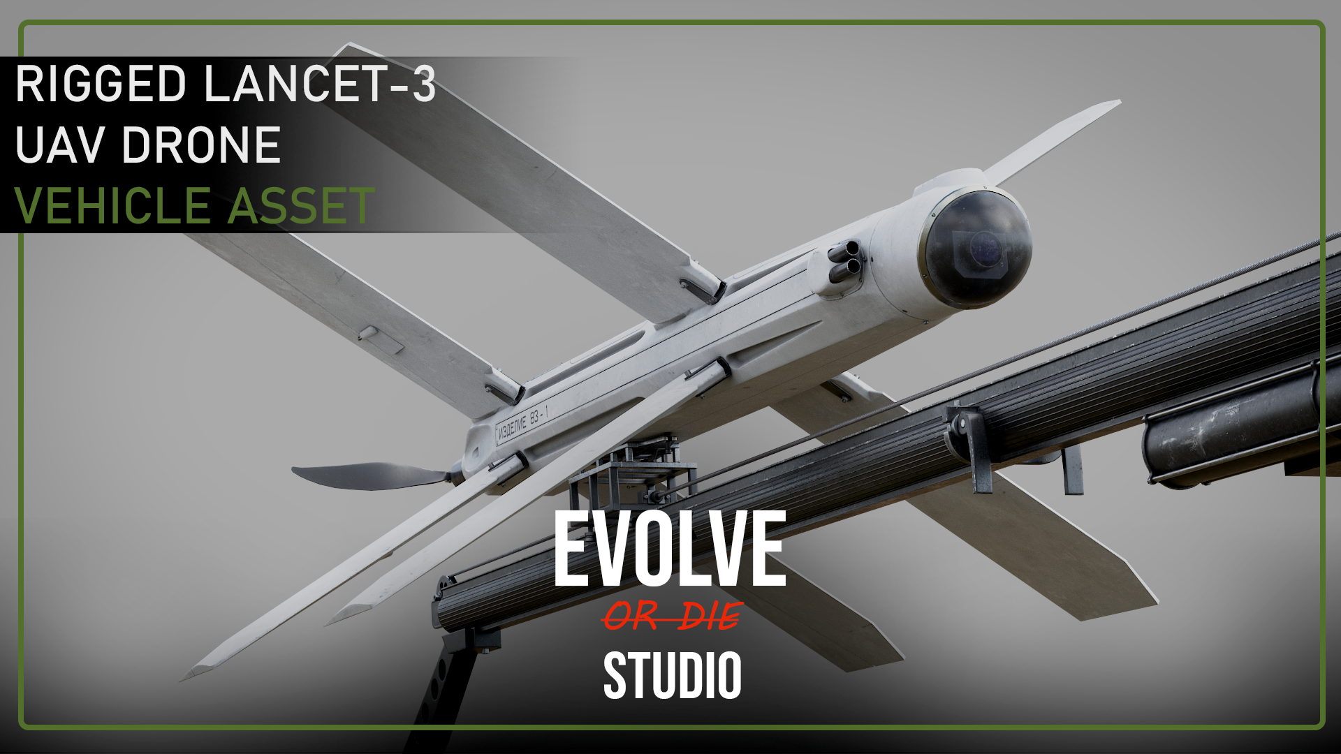 Lancet-3 UAV Drone 3D Model