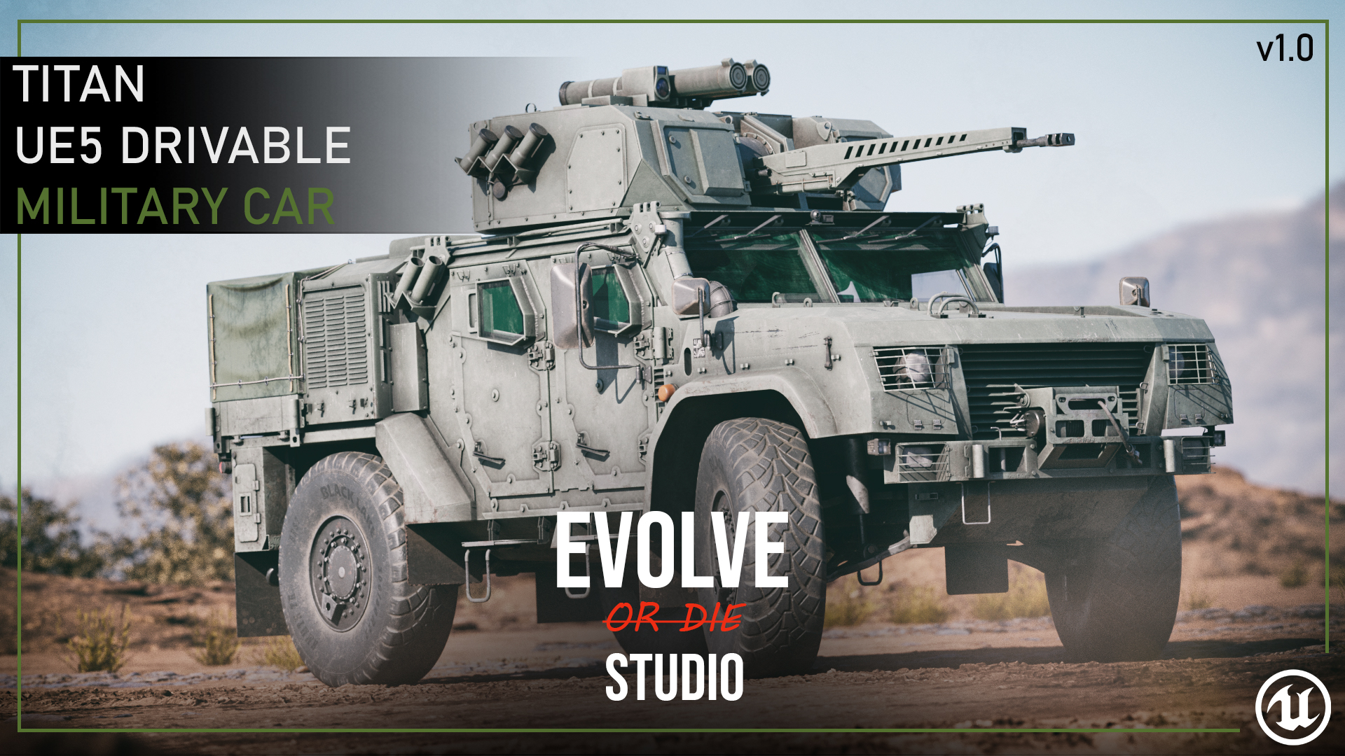 Titan Drivable Military UE5 Vehicle