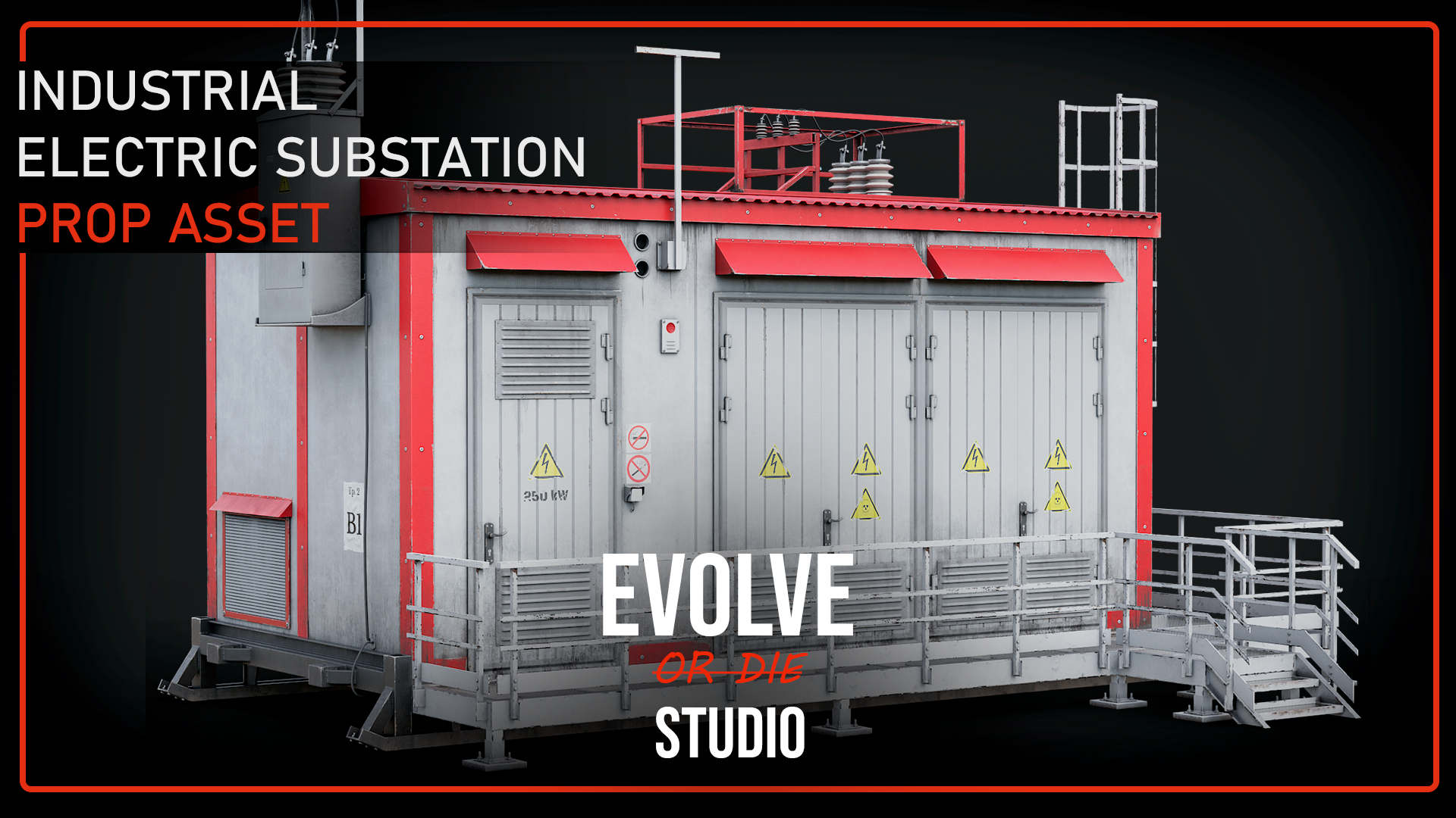 Electric Station Industrial Prop 3D Model