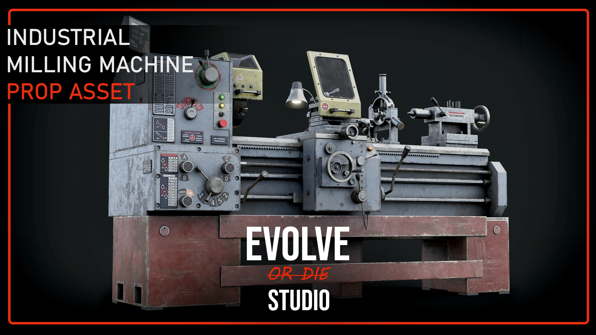 Industrial Milling Machine 01 3D Model