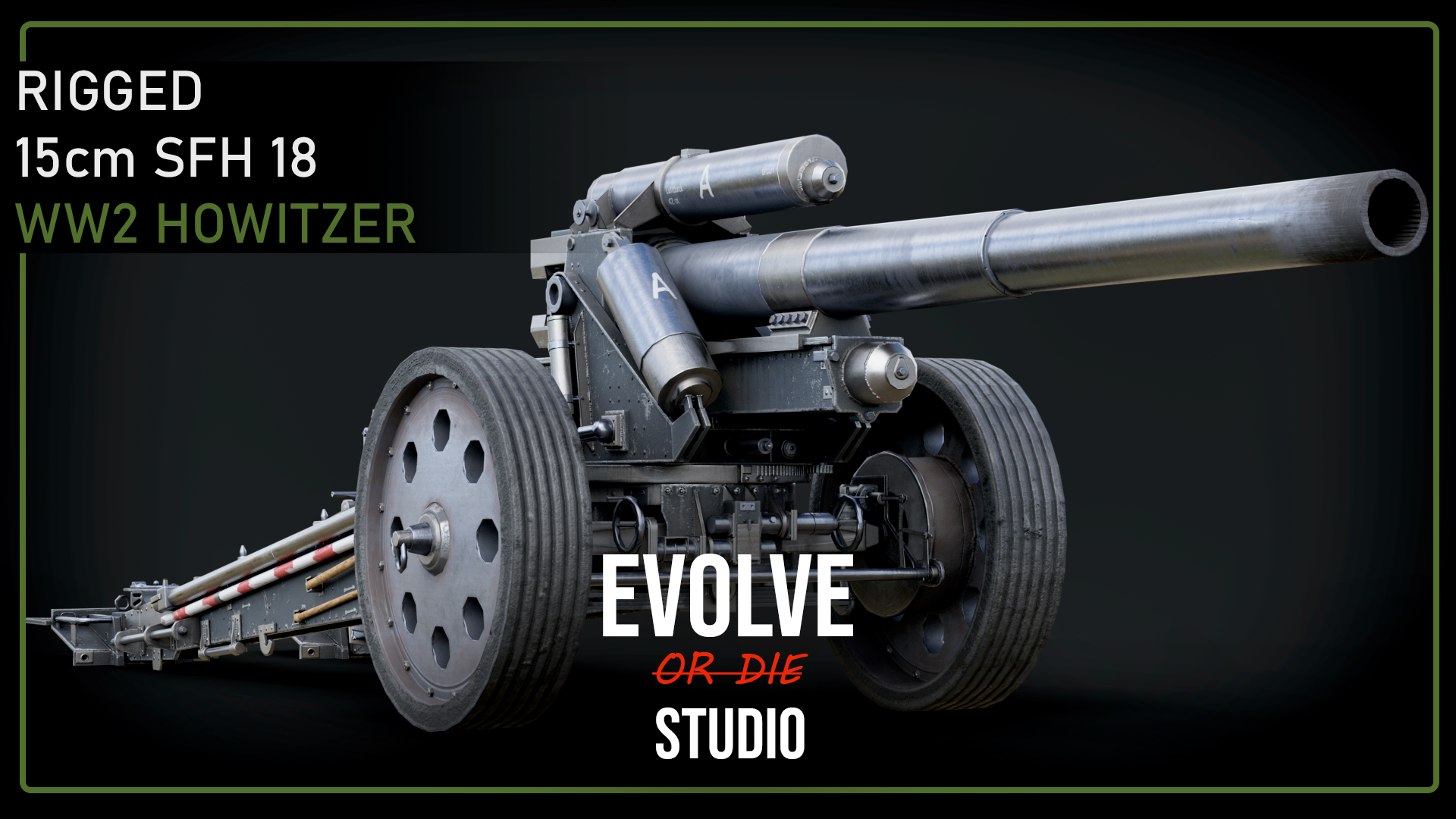 Howitzer SFH18 Rigged 3D Model