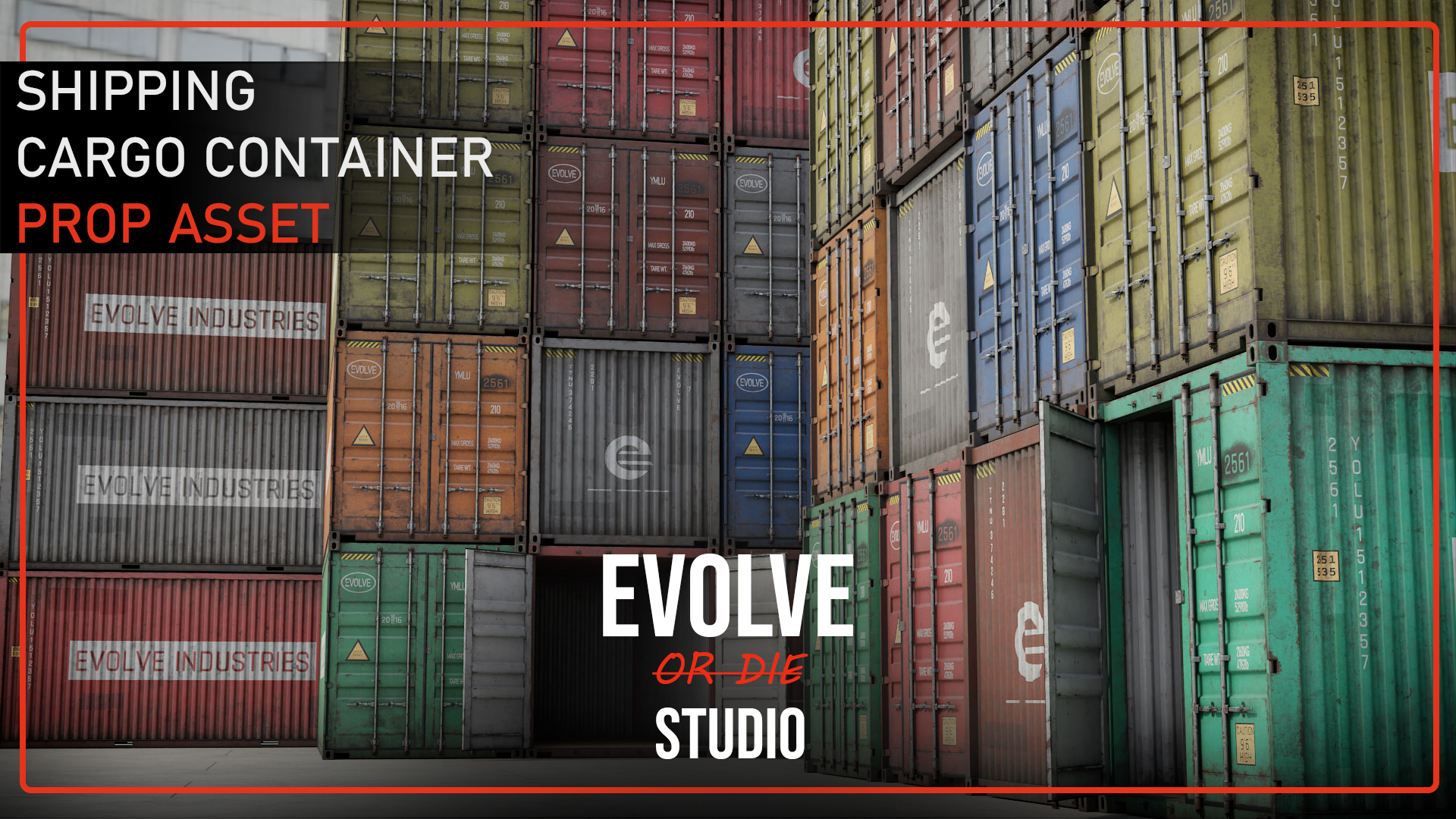 20ft Shipping Cargo Container 3D model