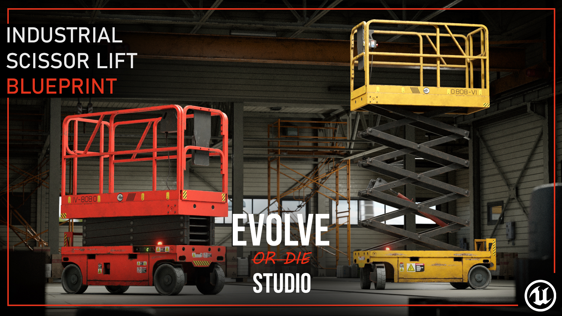 Scissor Lift Controller Animated 3D Model