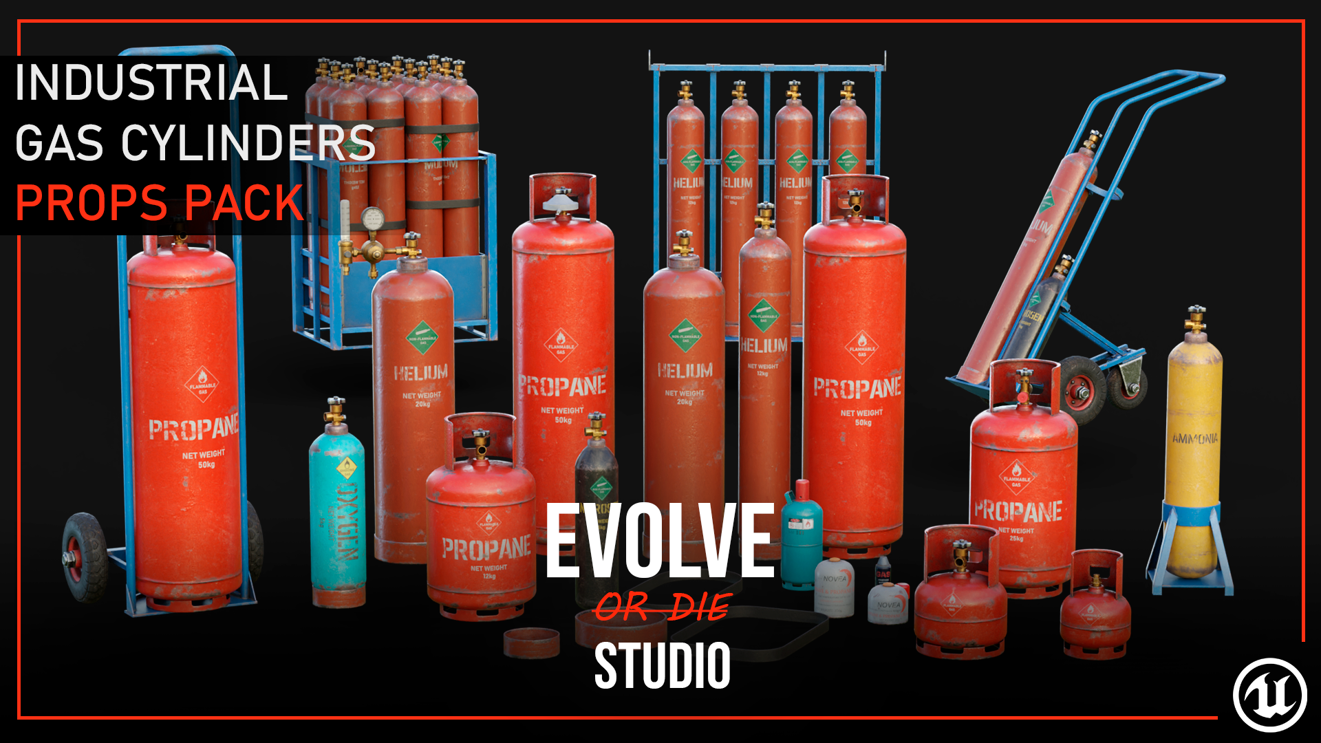 Gas Cylinders Industrial Props Pack
