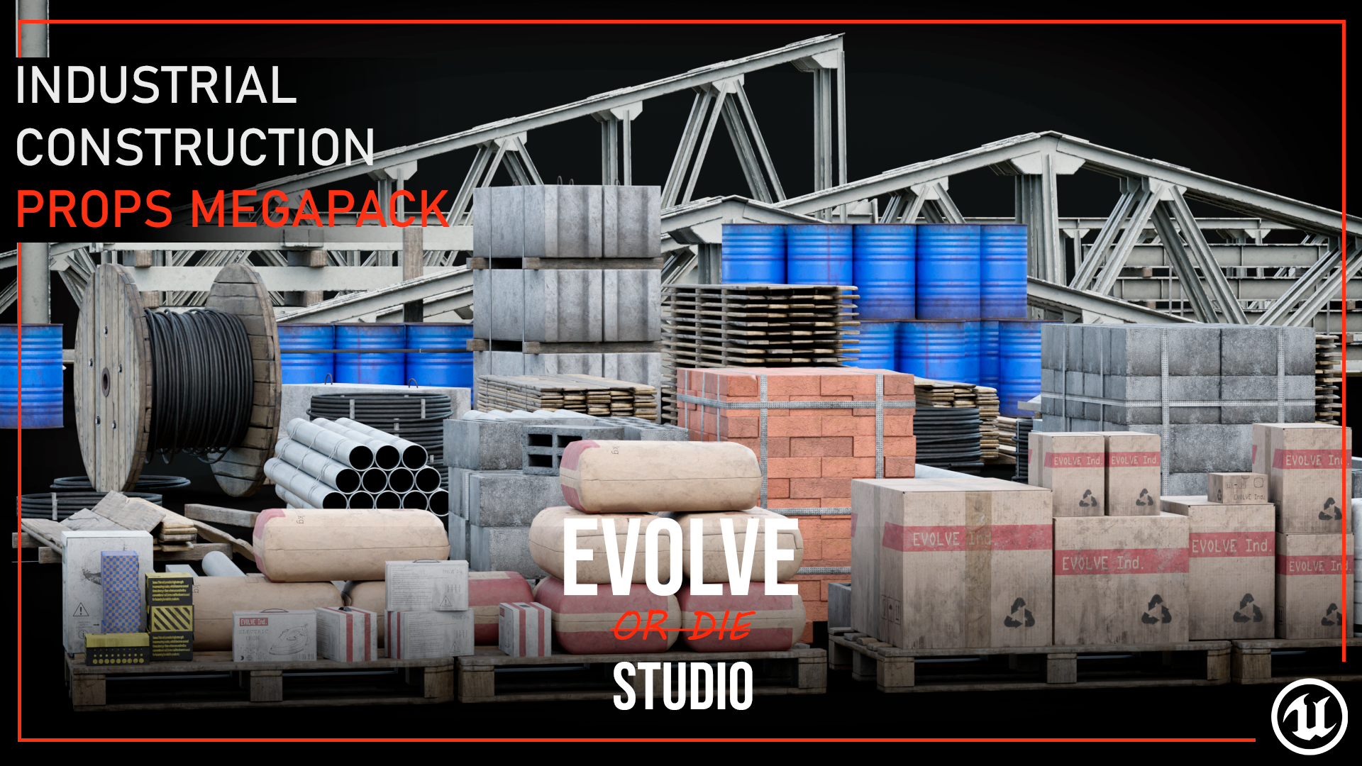 Construction Props 3D models Mega Collection