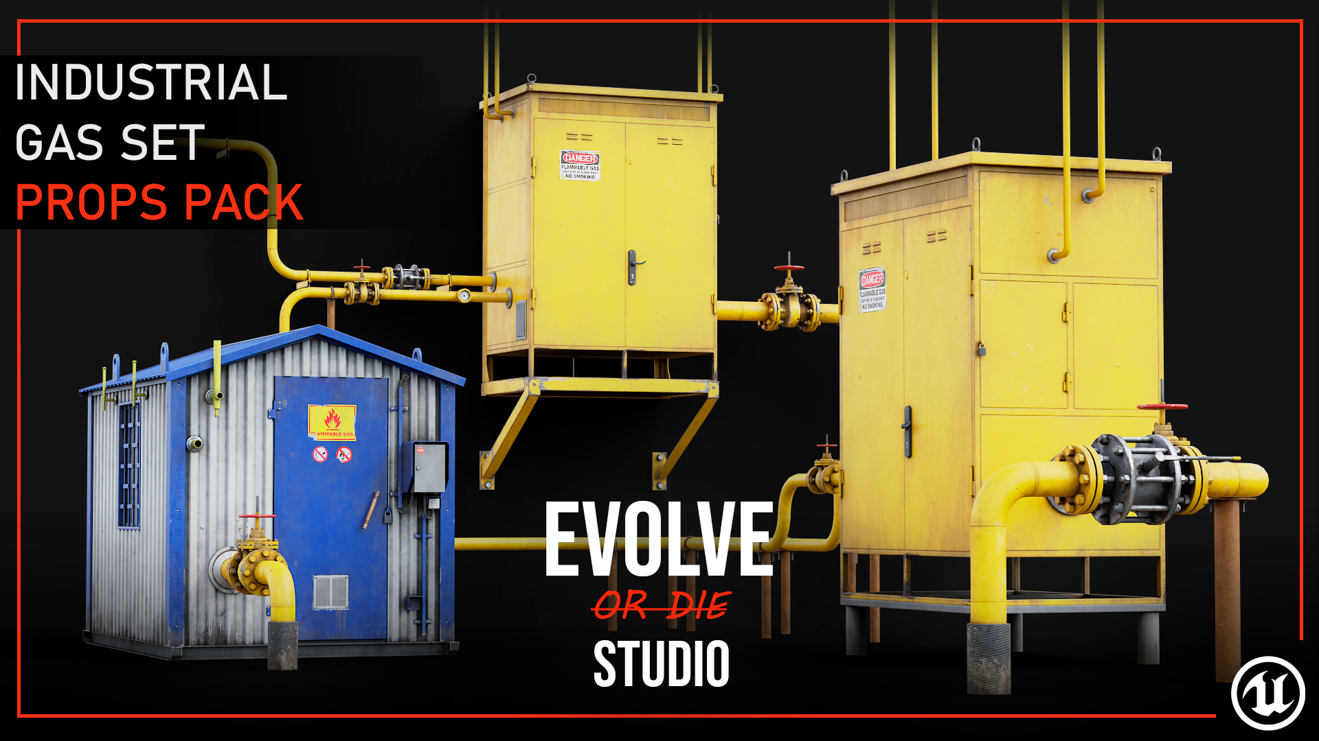 Industrial Gas Set 3D Models Pack
