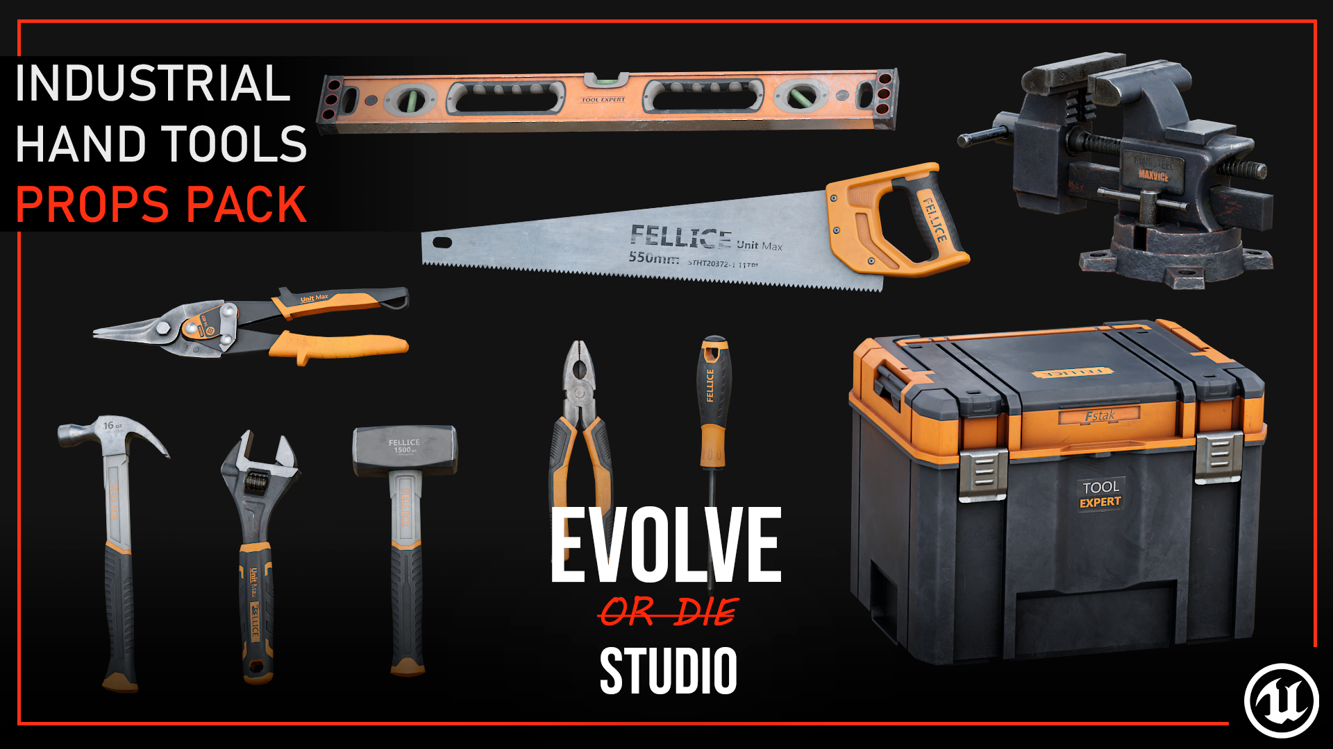 Industrial Hand Tools 3D Models Pack