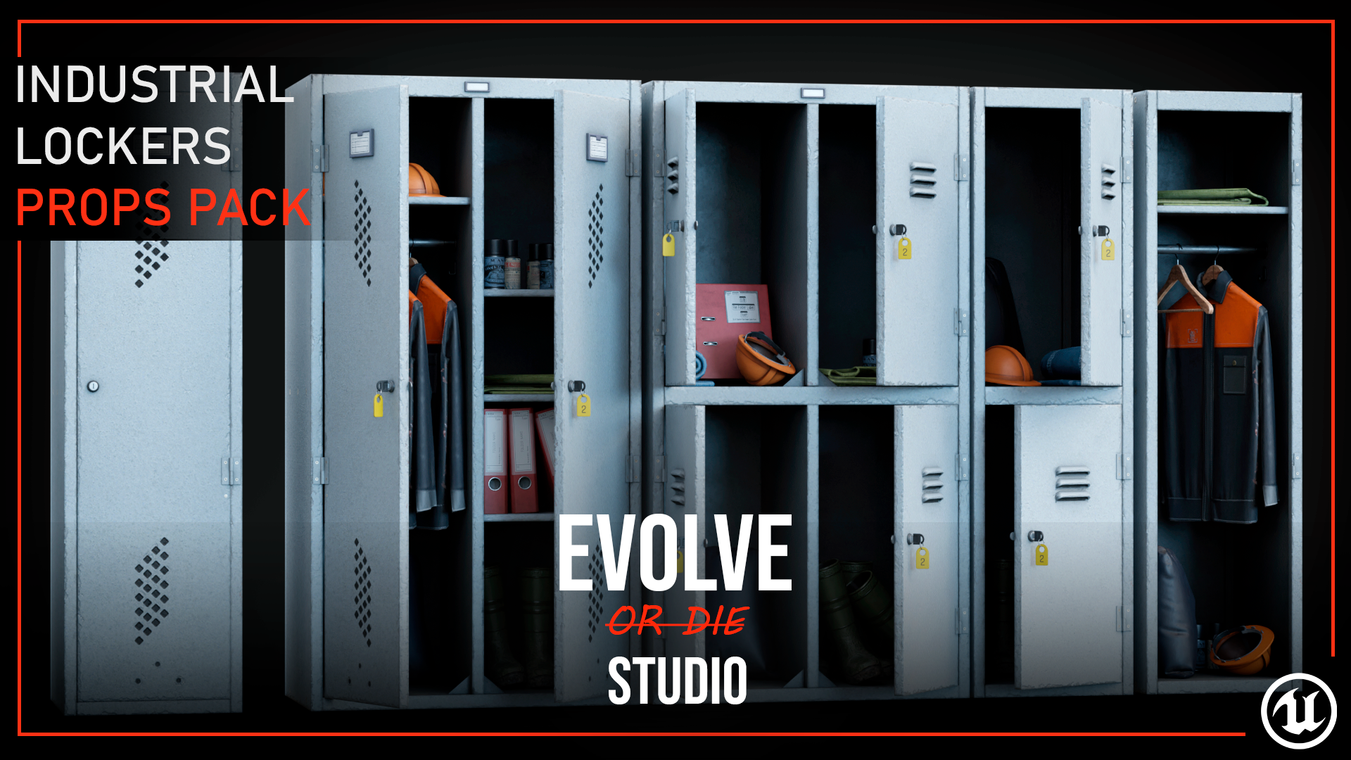 Industrial Lockers 3D Models Pack