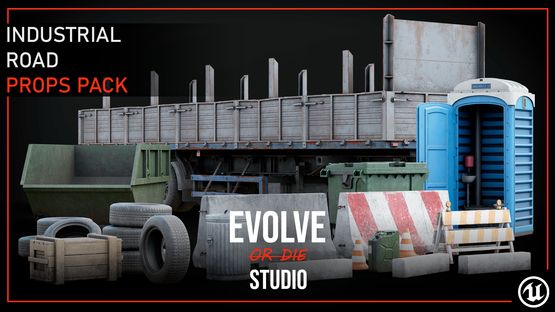 Industrial Road 3D Models Pack